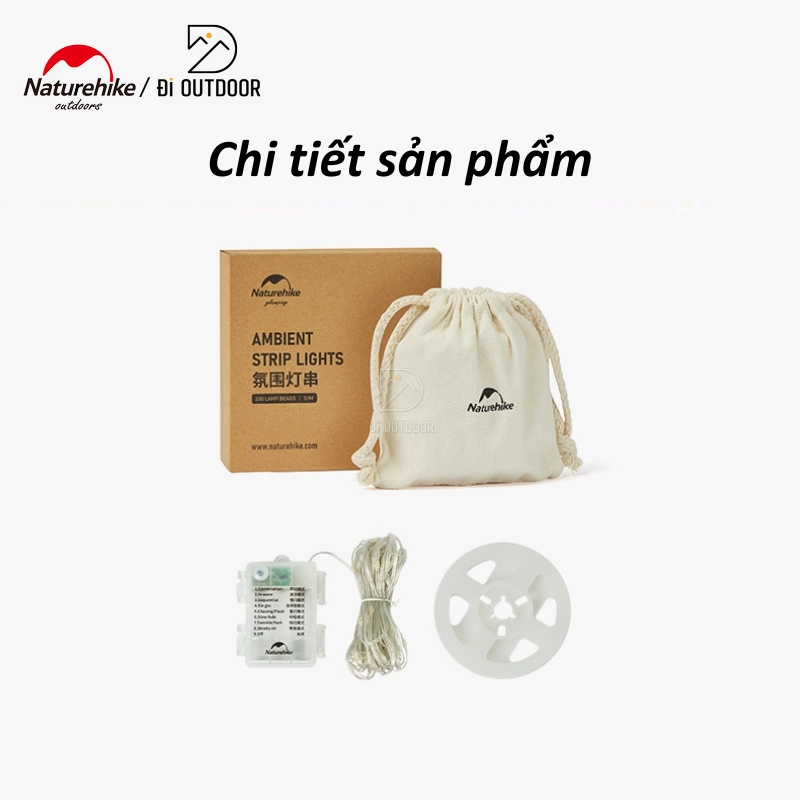 Dây đèn đom đóm trang trí dã ngoại naturehike cnh22dq019 Dây đèn đom đóm trang trí dã ngoại naturehike cnh22dq019