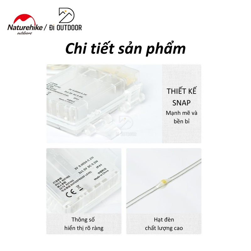 Dây đèn đom đóm trang trí dã ngoại naturehike cnh22dq019 Dây đèn đom đóm trang trí dã ngoại naturehike cnh22dq019