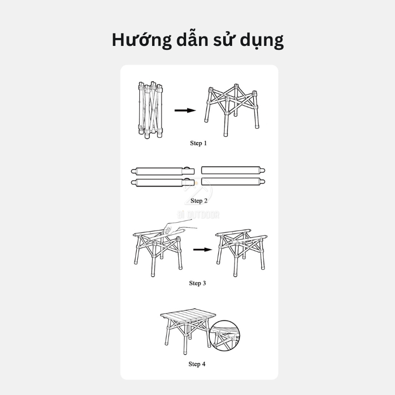 Bàn nhôm mini gấp gọn dã ngoại naturehike cnh22ju050