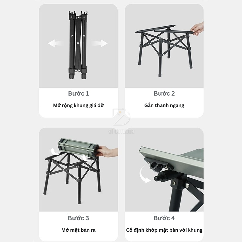 Bàn nhôm mini gấp gọn dã ngoại naturehike cnh22ju050