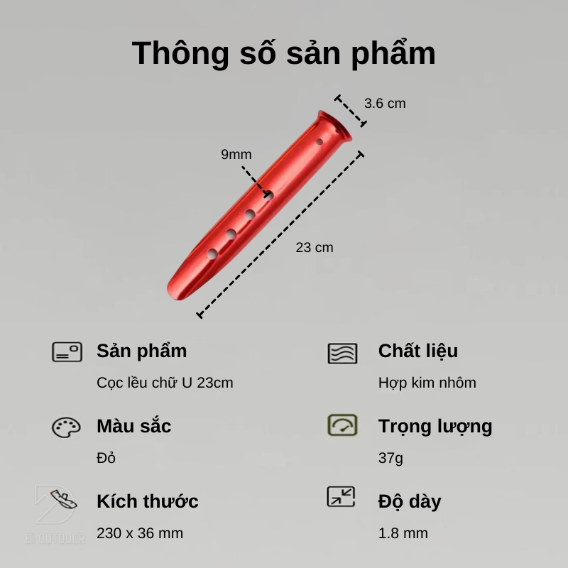Cọc lều đất cát đất mềm chuyên dụng