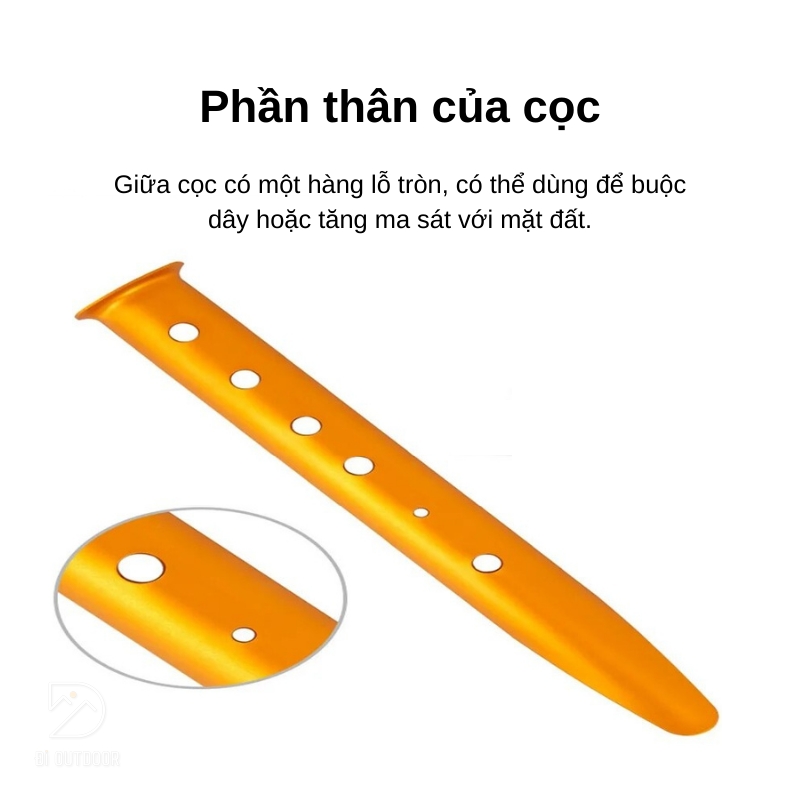 Cọc lều cắm cát - cọc dựng lều trại cho đất mềm