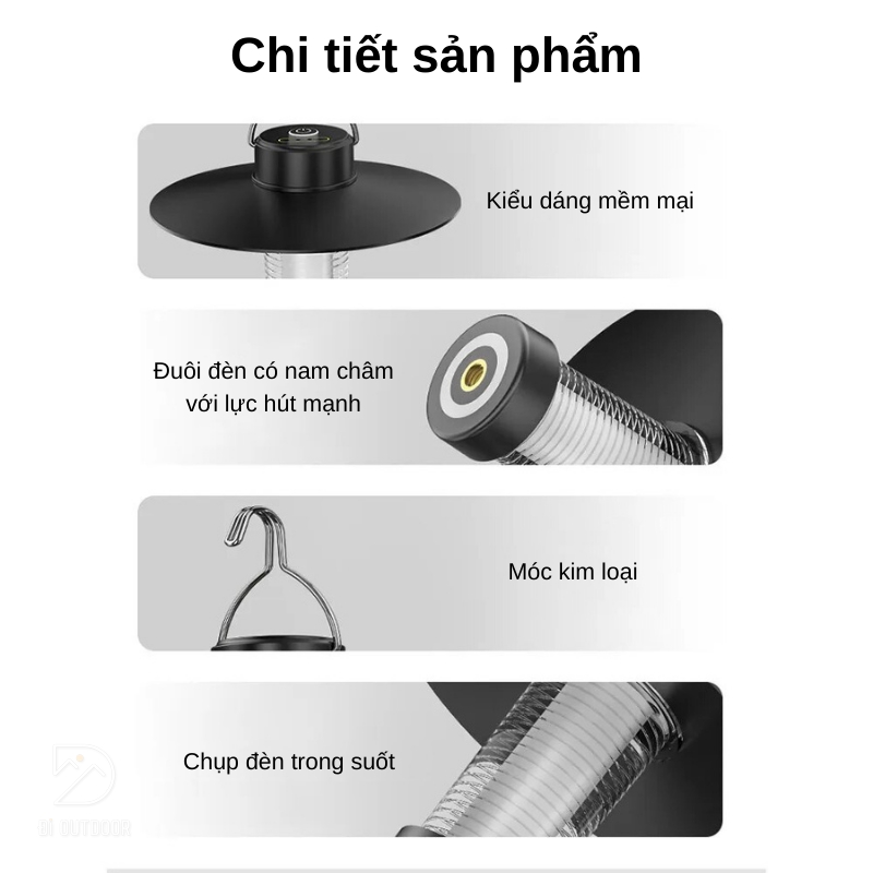 Đèn cắm trại - đèn led dã ngoại siêu sáng chống nước