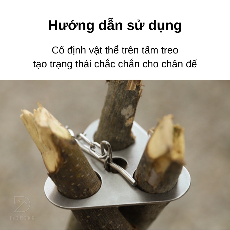 Kiềng 3 chân treo nồi - khung dựng kiềng 3 chân