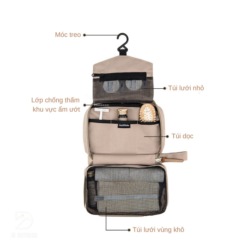 Túi đựng đồ vệ sinh cá nhân sn03 naturehike nh20sn010 Túi đựng đồ vệ sinh cá nhân mini naturehike nh20sn010