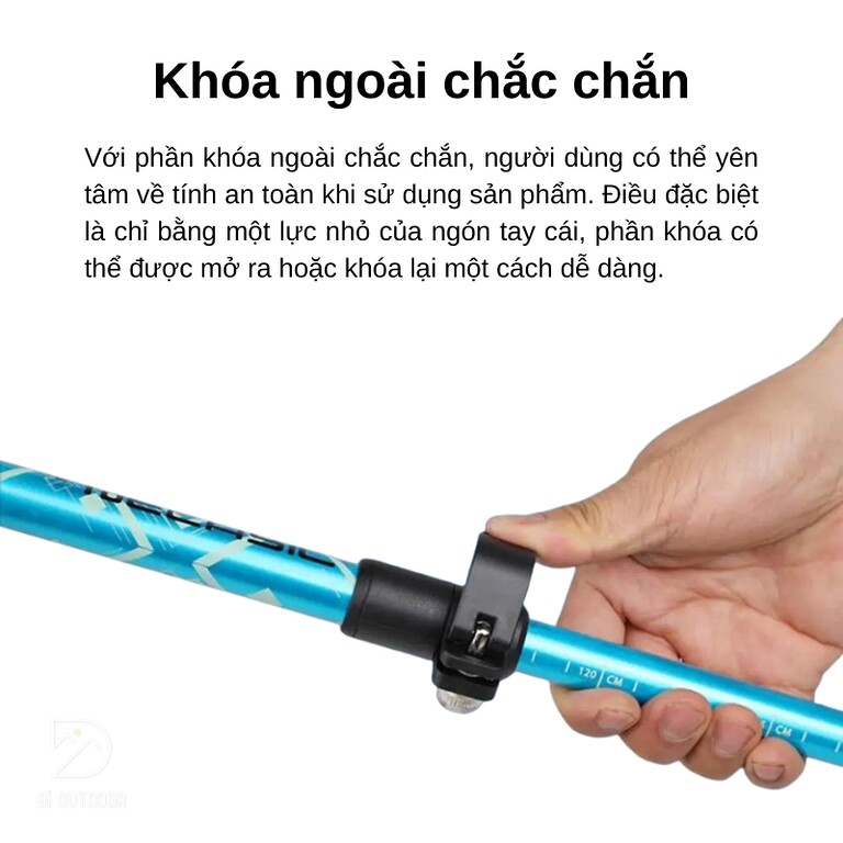 Gậy leo núi trekking siêu nhẹ - gậy hiking necasil n82