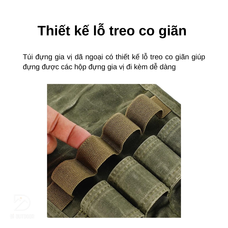 Túi đựng gia vị dã ngoại - bộ gia vị thủy tinh