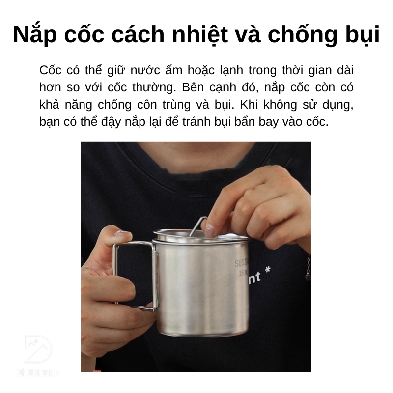 Bộ nồi dã ngoại 5 món bằng thép không gỉ Bộ nồi dã ngoại 5 món bằng thép không gỉ