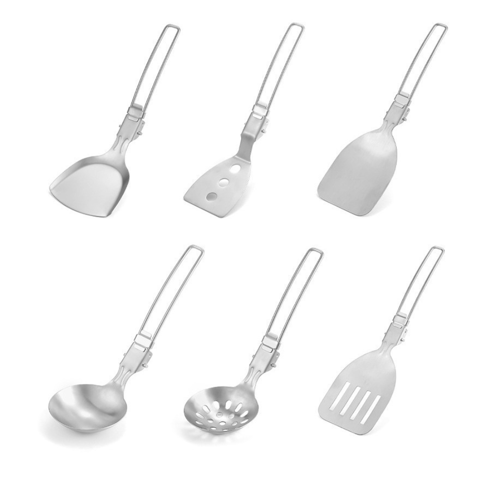 Vá nấu ăn- xẻng nấu ăn (2) Xẻng nấu ăn dã ngoại gấp gọn - vá nấu ăn múc canh - ảnh 1