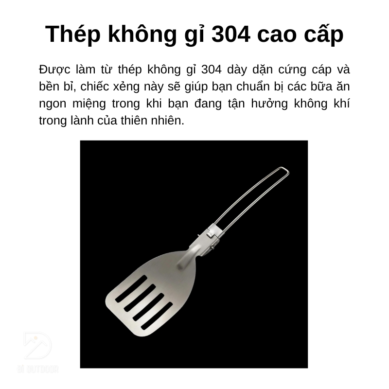 Xẻng nấu ăn dã ngoại gấp gọn - vá nấu ăn múc canh Xẻng nấu ăn dã ngoại gấp gọn - vá nấu ăn múc canh