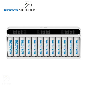 Sạc Pin AA & AAA Beston C9025L Ni-Mh 1.2V 12 Slot Smart LCD
