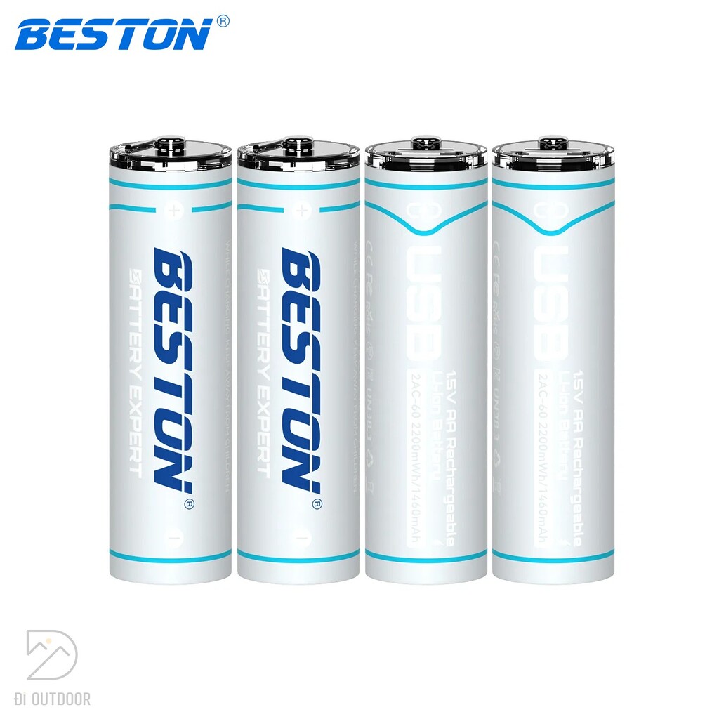 Pin sạc aa beston 2ac-60 lithium 2200mwh 1. 5v type-c Pin sạc aa beston 2ac-6 sạc type-c