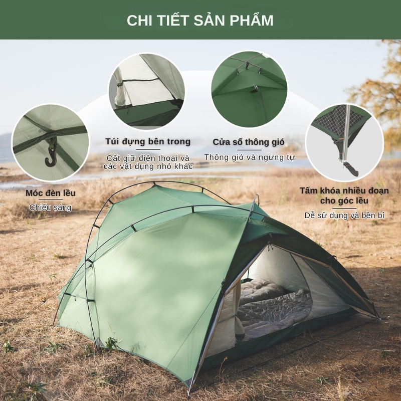 Lều dã ngoại 2 người cao cấp naturehike hillock6 cnk2300zp040 Lều dã ngoại 2 người cao cấp naturehike hillock6 cnk2300zp040