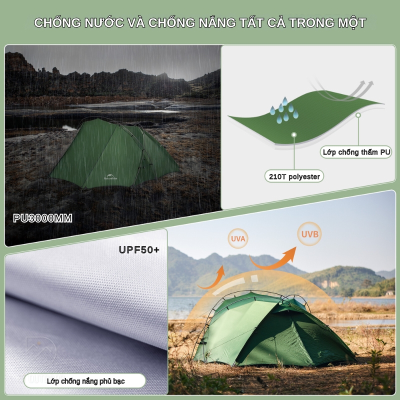 Lều dã ngoại 2 người cao cấp naturehike hillock6 cnk2300zp040 Lều dã ngoại 2 người cao cấp naturehike hillock6 cnk2300zp040