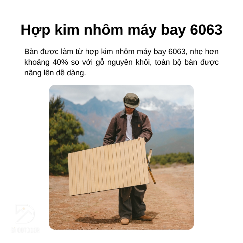 Bàn xếp gọn dã ngoại bằng nhôm vân gỗ naturehike cnk2300ju010 Bàn xếp gọn dã ngoại bằng nhôm vân gỗ naturehike cnk2300ju010