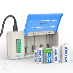 Sạc Pin Beston C906W AA/AAA/C/D/9V Ni-Mh 6 Slot