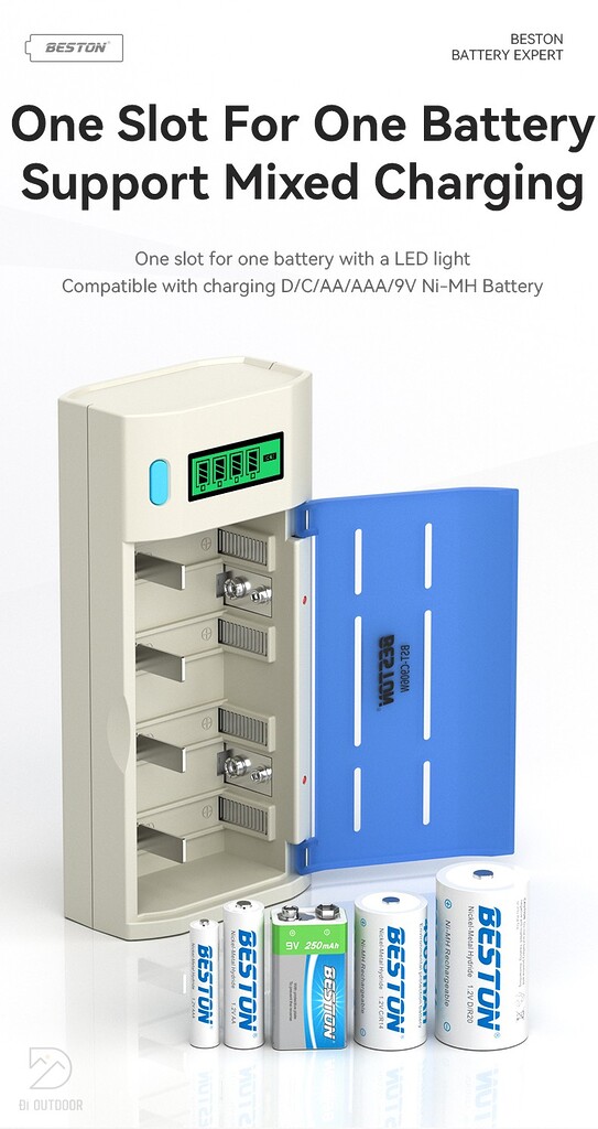 Sạc pin beston c906w aa/aaa/c/d/9v ni-mh 6 slot Sạc pin beston c906w aa/aaa/c/d/9v ni-mh 6 slot