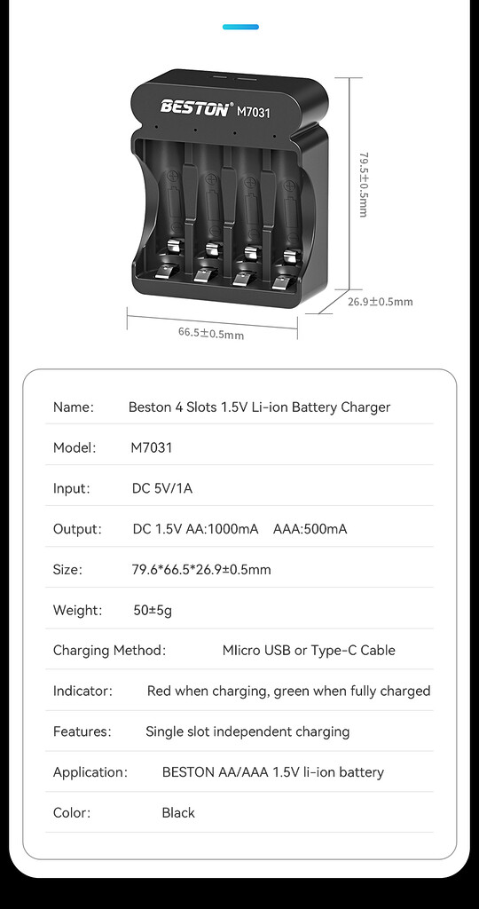 Sạc pin beston m7031 aa/aaa lithium 1. 5v 4 slot Sạc pin beston m7031 aa/aaa lithium 1. 5v 4 slot