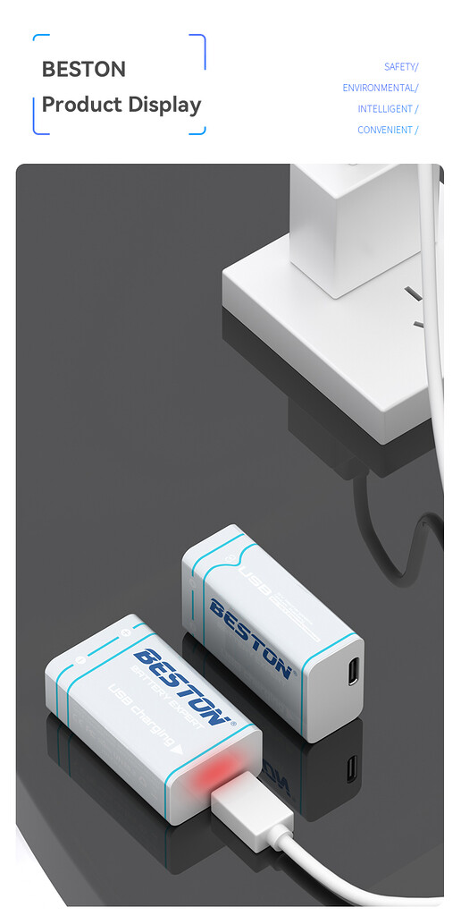Pin sạc 9v lithium beston 9vc-10vc sạc trực tiếp type-c Pin sạc 9v lithium beston 9vc-10vc sạc trực tiếp type-c