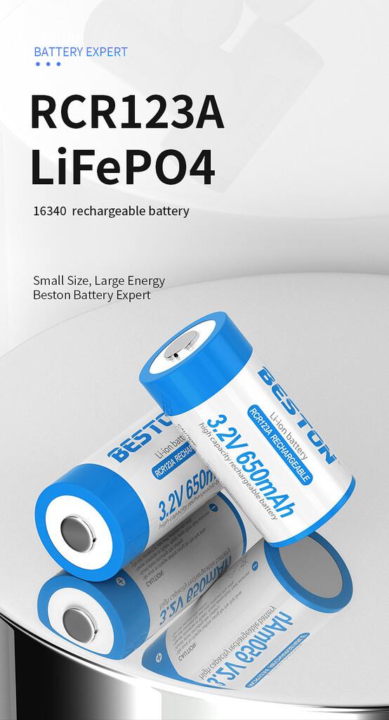 Pin sạc 16340 rcr123a 3. 2v lithium-ion cho máy ảnh Pin sạc 16340 rcr123a 3. 2v lithium-ion cho máy ảnh