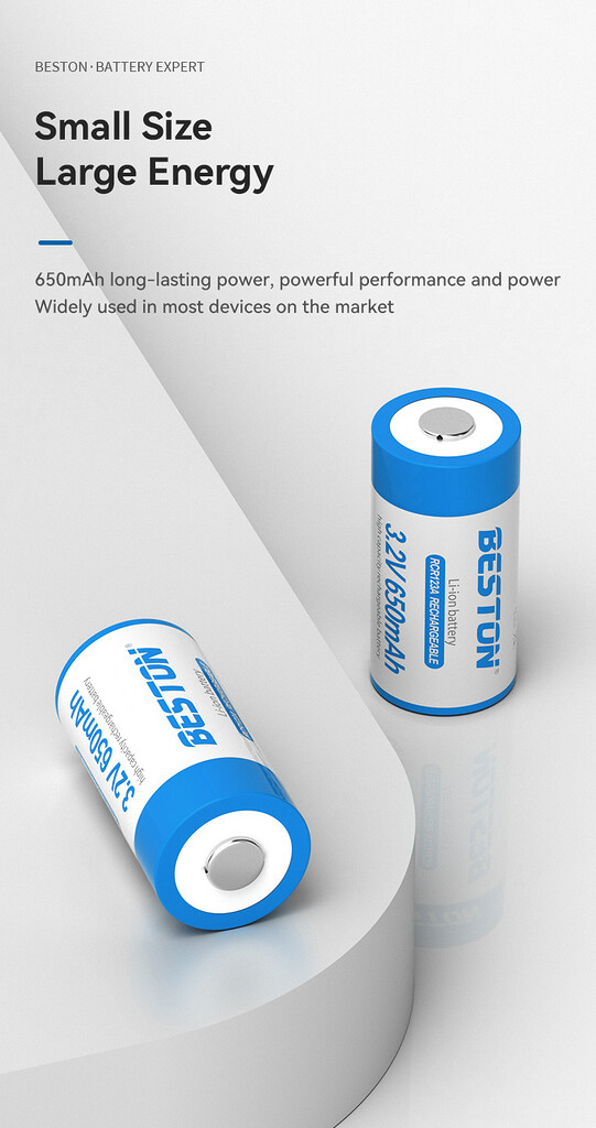 Pin sạc 16340 rcr123a 3. 2v lithium-ion cho máy ảnh Pin sạc 16340 rcr123a 3. 2v lithium-ion cho máy ảnh