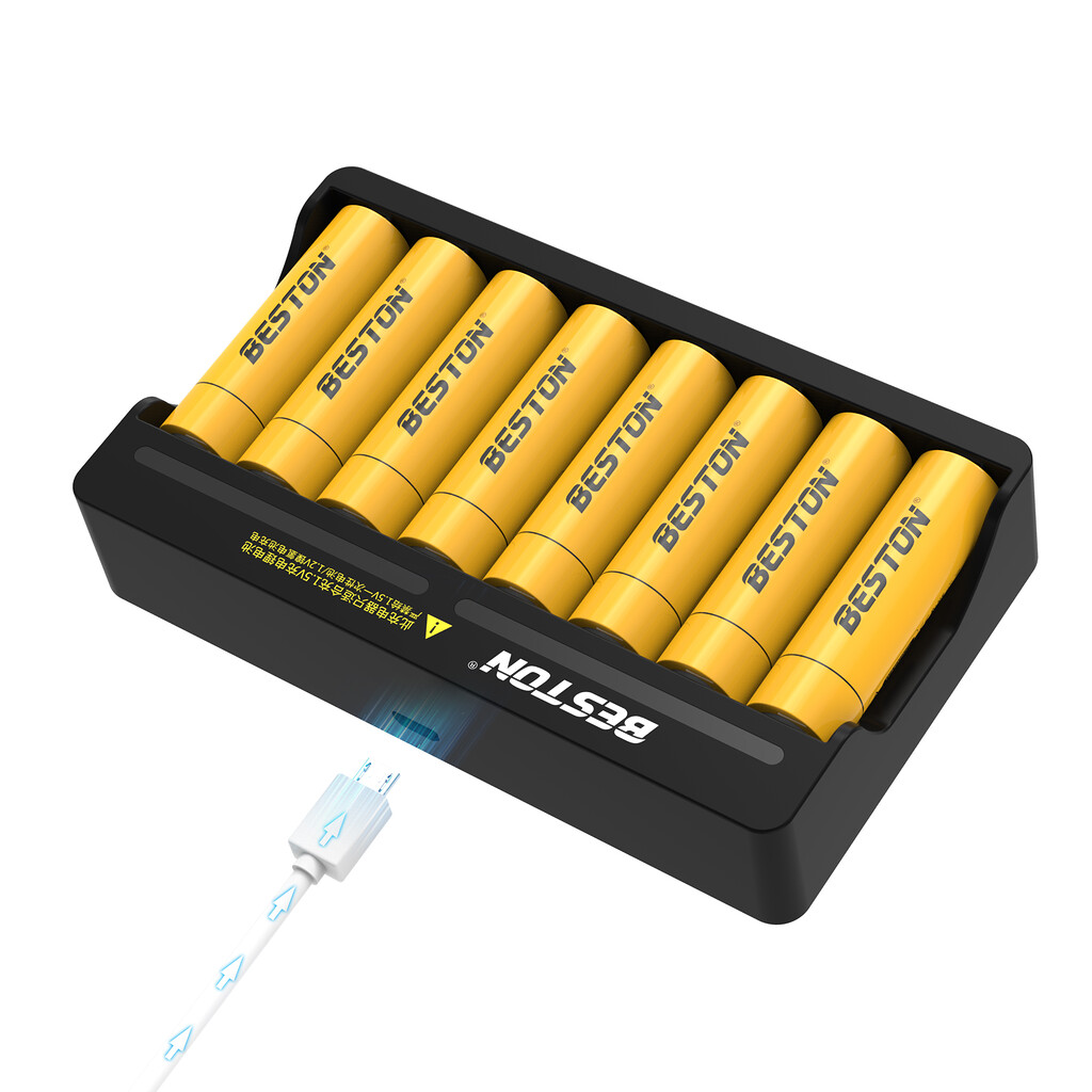 Sạc pin aa/aaa beston m7012 lithium li-on 1. 5v 8 slot Sạc pin beston m7012 hỗ trợ sạc nhanh