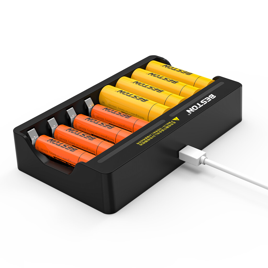 Sạc pin aa/aaa beston m7012 lithium li-on 1. 5v 8 slot Sạc pin beston m7012 hỗn hợp 2a/3a