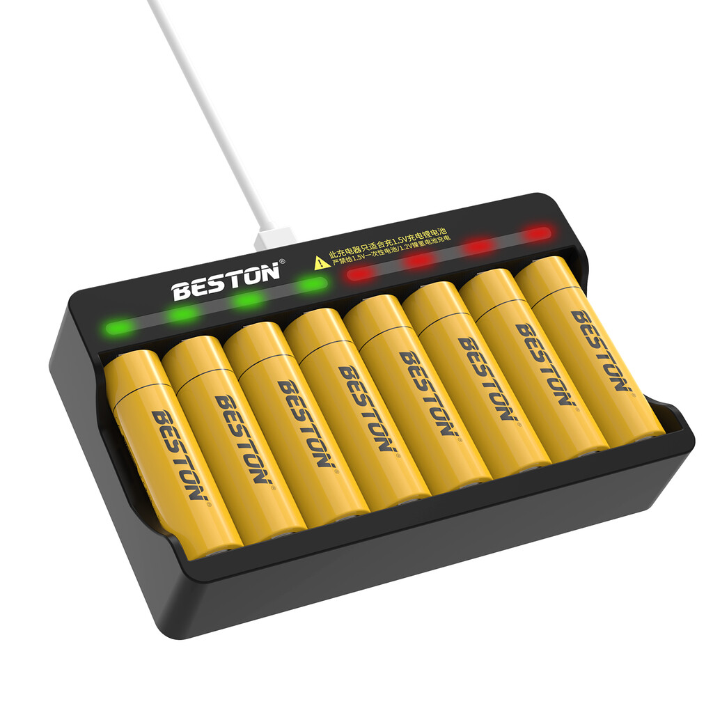 Sạc pin aa/aaa beston m7012 lithium li-on 1. 5v 8 slot Sạc pin beston m7012 hỗ trợ báo đầy pin