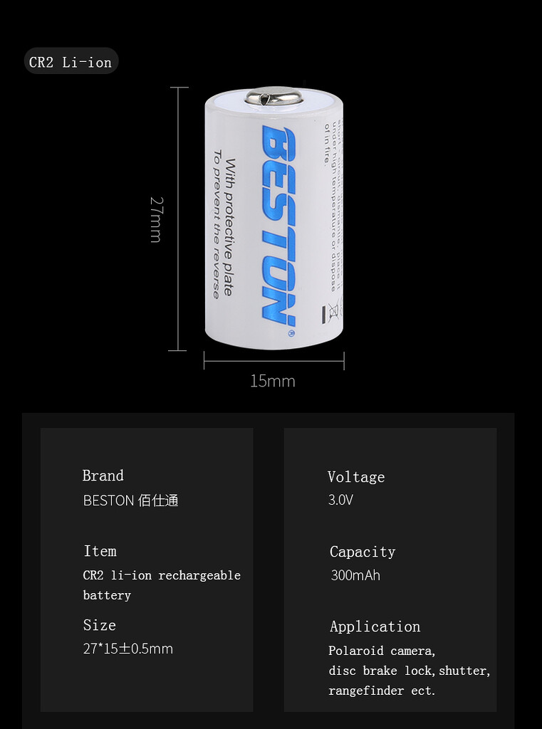 Bộ pin sạc cr2 & m7003 beston lithium-ion 3v Bộ pin sạc cr2 & m7003 beston lithium-ion 3v