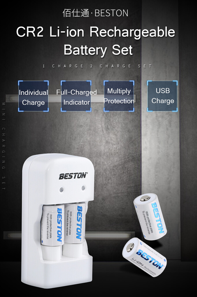 Bộ pin sạc cr2 & m7003 beston lithium-ion 3v Bộ pin sạc cr2 & m7003 beston lithium-ion 3v