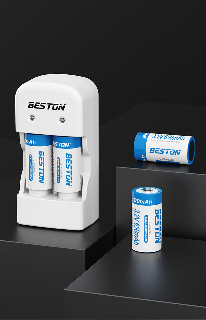 Bộ pin sạc rcr123a & m7003 beston 3. 2v lithium-lion Bộ pin sạc rcr123a & m7003 beston 3. 2v lithium-lion