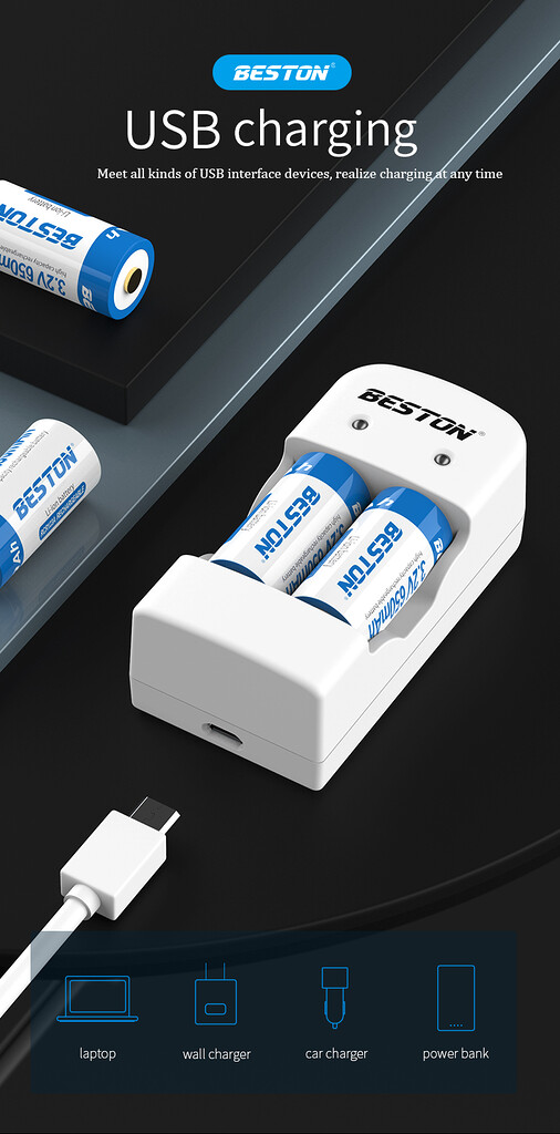 Bộ pin sạc rcr123a & m7003 beston 3. 2v lithium-lion Bộ pin sạc rcr123a & m7003 beston 3. 2v lithium-lion