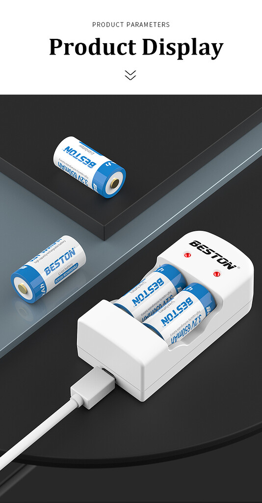 Bộ pin sạc rcr123a & m7003 beston 3. 2v lithium-lion Bộ pin sạc rcr123a & m7003 beston 3. 2v lithium-lion