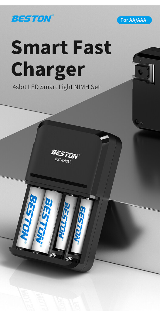 Sạc pin aa/aaa beston c9012 ni-mh 1. 2v 4 slot Sạc pin aa/aaa beston c9012 ni-mh 1. 2v 4 slot