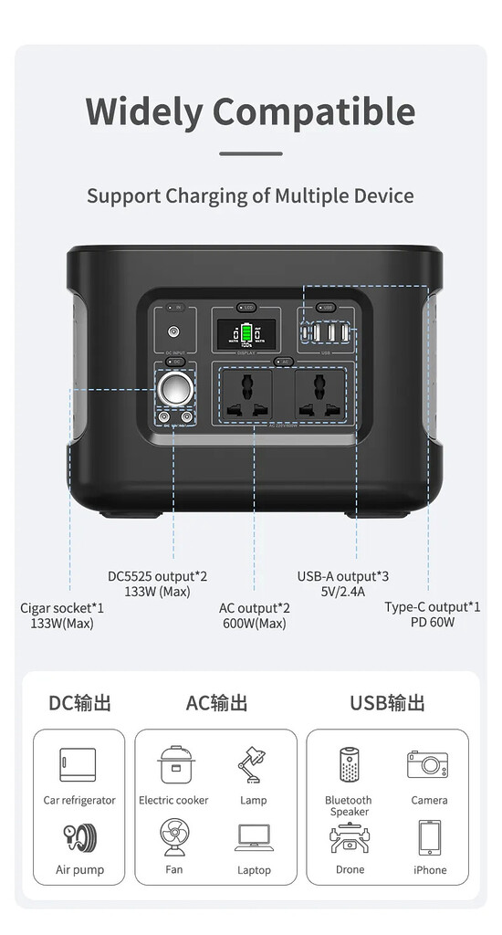 Trạm sạc dự phòng beston 600w lưu trữ tích điện 220v Trạm sạc dự phòng beston 600w lưu trữ tích điện 220v