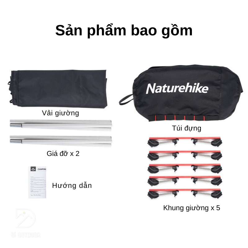 Giường gấp gọn dã ngoại naturehike xjc05 nh20jj001 Giường gấp gọn dã ngoại naturehike xjc05 nh20jj001