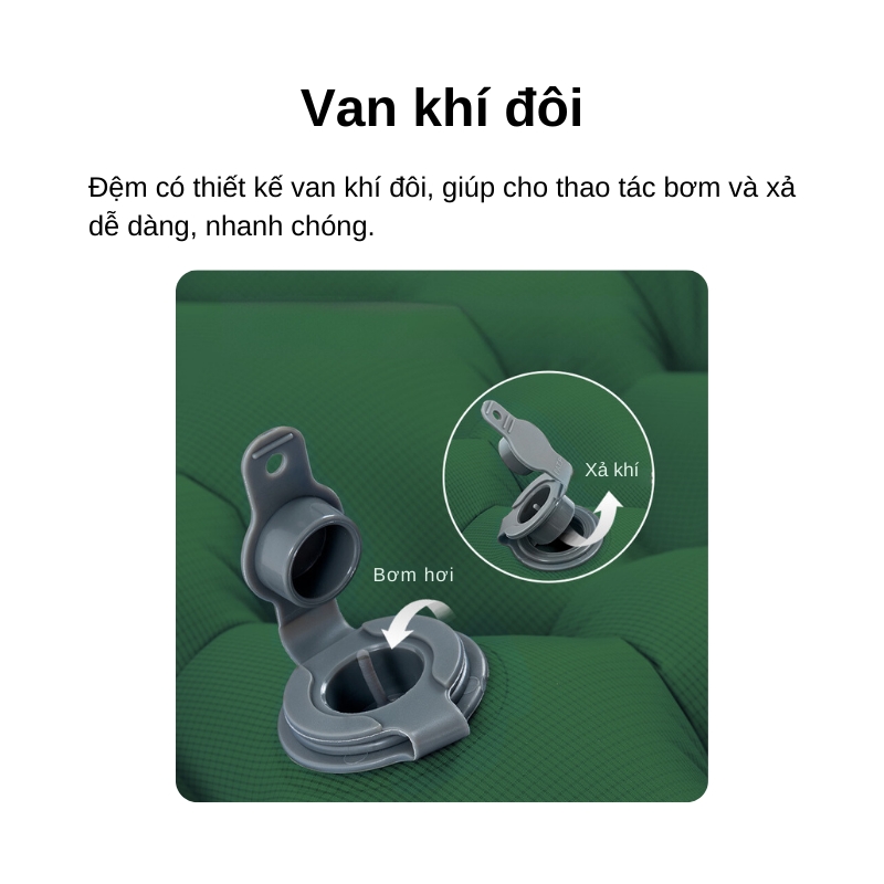Đệm hơi siêu nhẹ kèm bơm naturehike fc12 Đệm hơi siêu nhẹ kèm bơm naturehike fc12
