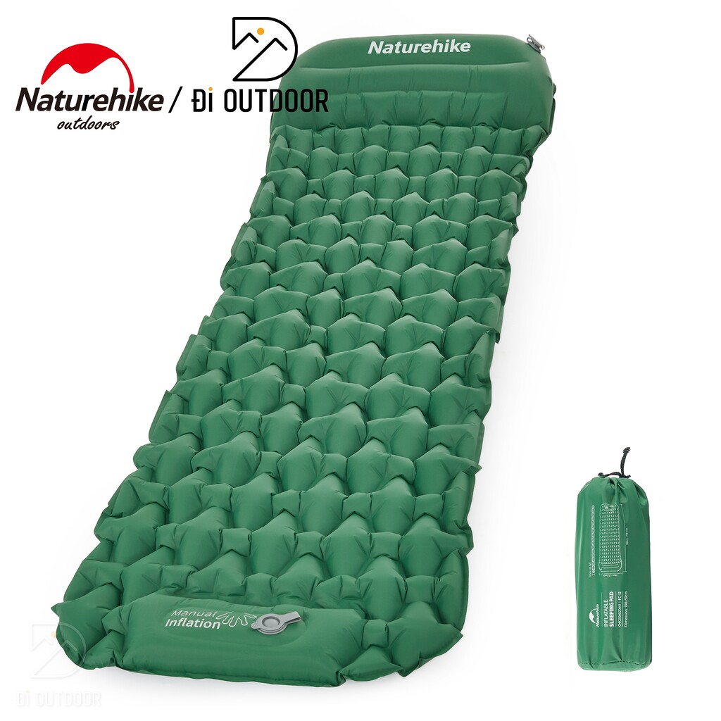 Đệm hơi siêu nhẹ kèm bơm naturehike fc12 Đệm hơi siêu nhẹ kèm bơm naturehike