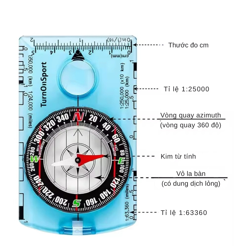 La bàn định hướng d361 – la bàn đọc bản đồ chuẩn tỉ lệ La bàn định hướng d361 – la bàn đọc bản đồ chuẩn tỉ lệ