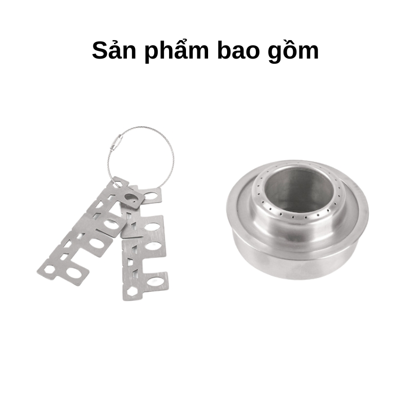 Bếp cồn mini cắm trại inox gọn nhẹ, nấu ăn ngoài trời Bếp cồn mini cắm trại inox gọn nhẹ, nấu ăn ngoài trời