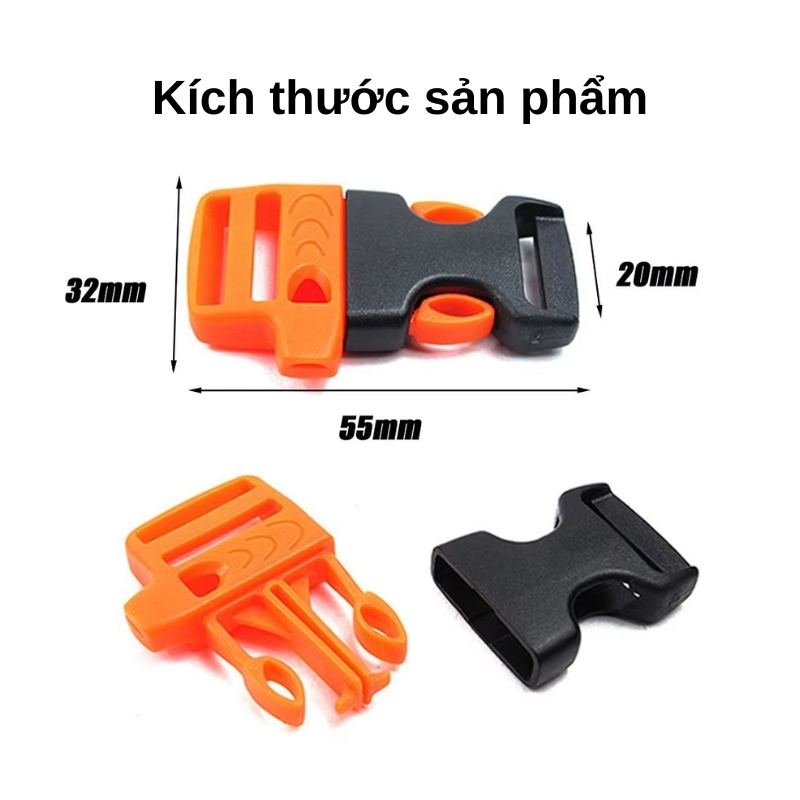 Khóa nhựa vòng tay paracord - khóa dây đai balo Khóa nhựa vòng tay paracord - khóa dây đai balo
