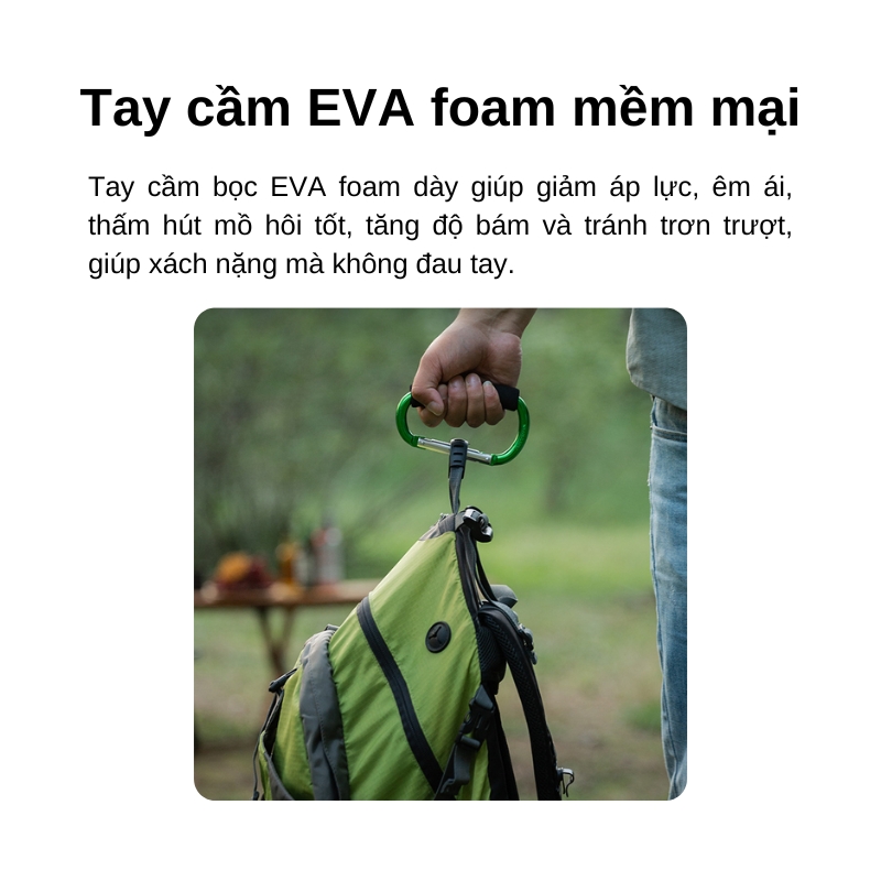 Móc khóa nhôm chữ d size lớn - carabiner Móc khóa nhôm chữ d size lớn - carabiner