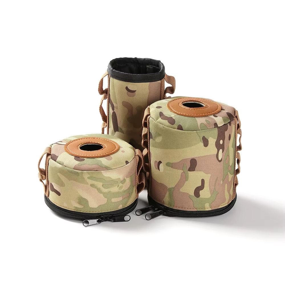 Gas canister sleeve họa tiết camo, dùng cho bình gas mini khi đi du lịch Gas canister sleeve họa tiết camo, dùng cho bình gas mini khi đi du lịch