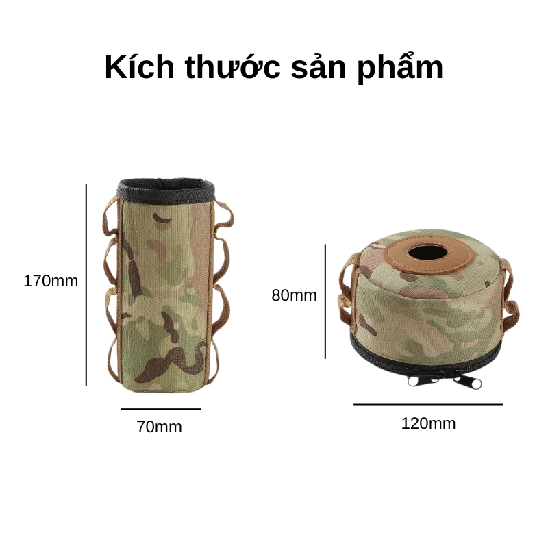 Vỏ bọc bình gas mini bảo vệ, chống bẩn cho cắm trại Vỏ bọc bình gas mini bảo vệ, chống bẩn cho cắm trại