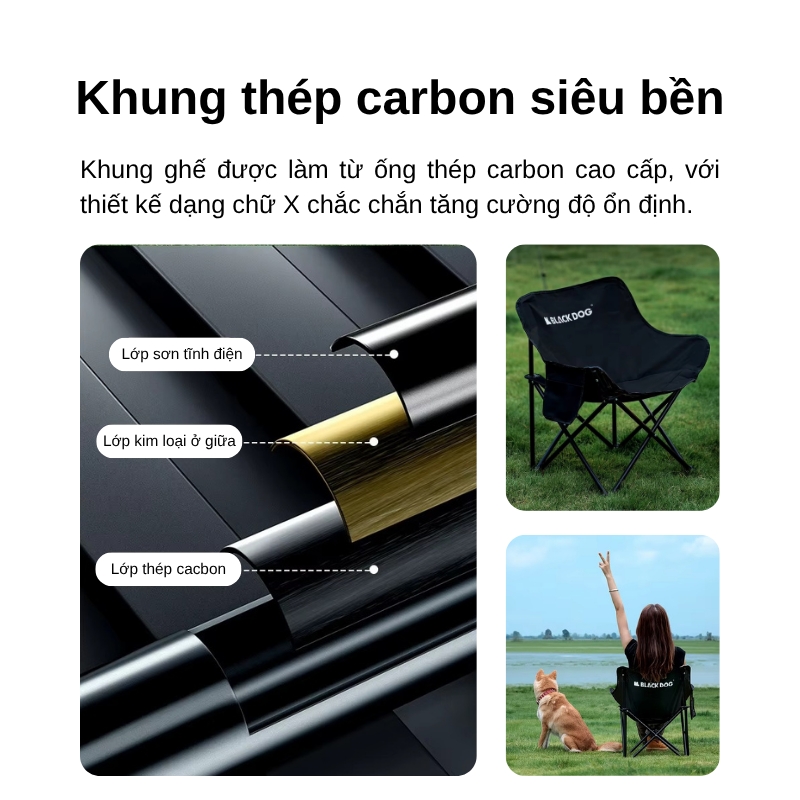 Ghế xếp du lịch black dog cbd2550jj027 Ghế xếp du lịch black dog cbd2550jj027