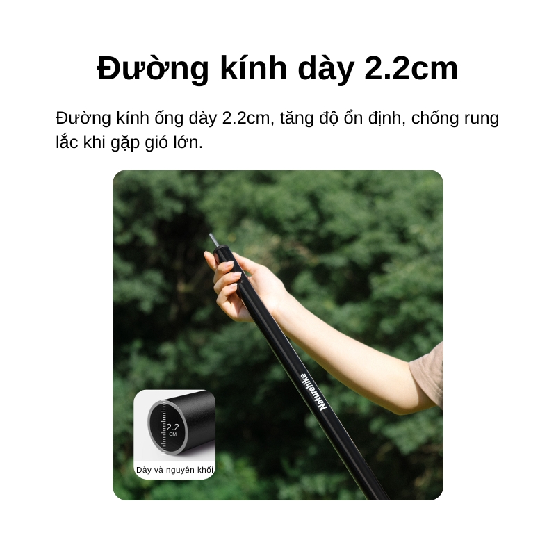 Bộ thanh chống tăng bạt naturehike cnk2550pj010 2. 1m Bộ thanh chống tăng bạt naturehike cnk2550pj010 2. 1m