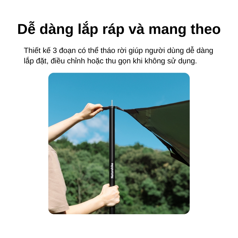 Bộ thanh chống tăng bạt naturehike cnk2550pj010 2. 1m Bộ thanh chống tăng bạt naturehike cnk2550pj010 2. 1m