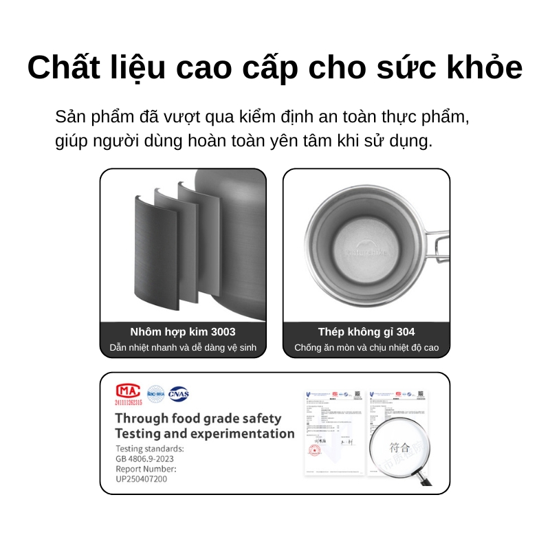 Bộ ấm trà naturehike cnk2450cf030 kèm 3 ly dã ngoại Bộ ấm trà naturehike cnk2450cf030 kèm 3 ly dã ngoại