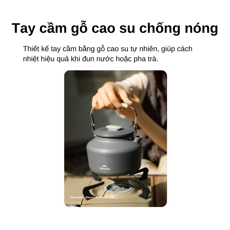 Bộ ấm trà naturehike cnk2450cf030 kèm 3 ly dã ngoại Bộ ấm trà naturehike cnk2450cf030 kèm 3 ly dã ngoại