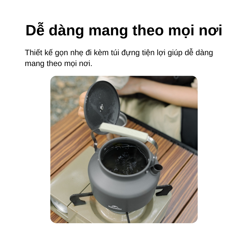 Bộ ấm trà naturehike cnk2450cf030 kèm 3 ly dã ngoại Bộ ấm trà naturehike cnk2450cf030 kèm 3 ly dã ngoại